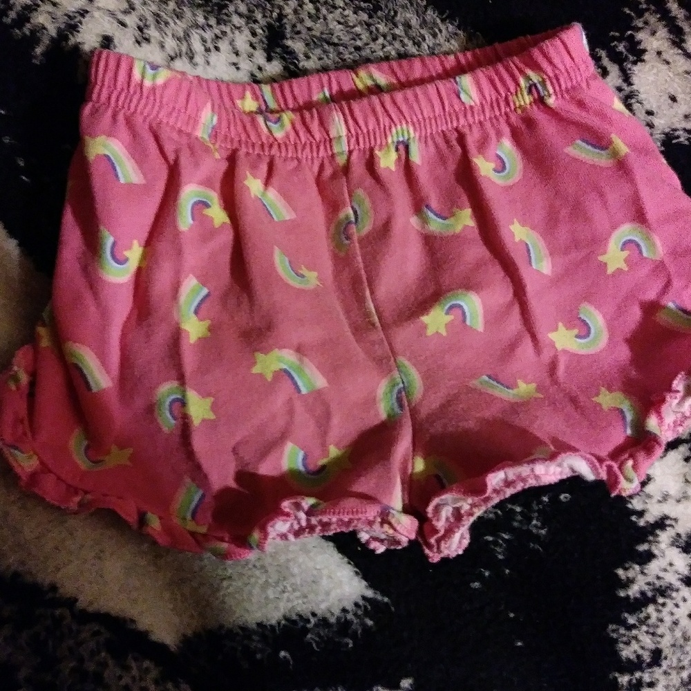 Pink rainbow baby shorts